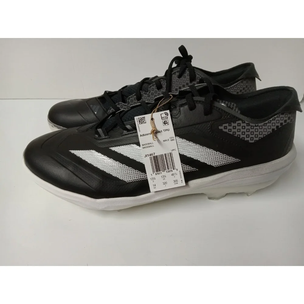 Adidas Adizero Impact TPU Baseball‎ Cleats Men 14 WP SP JI1467 Black Silver